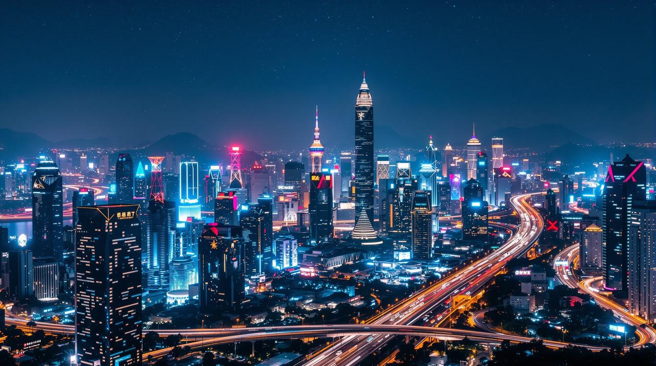 废柴视频 - 城市夜景延时摄影 投稿封面